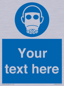 Custom Respirator Required Sign